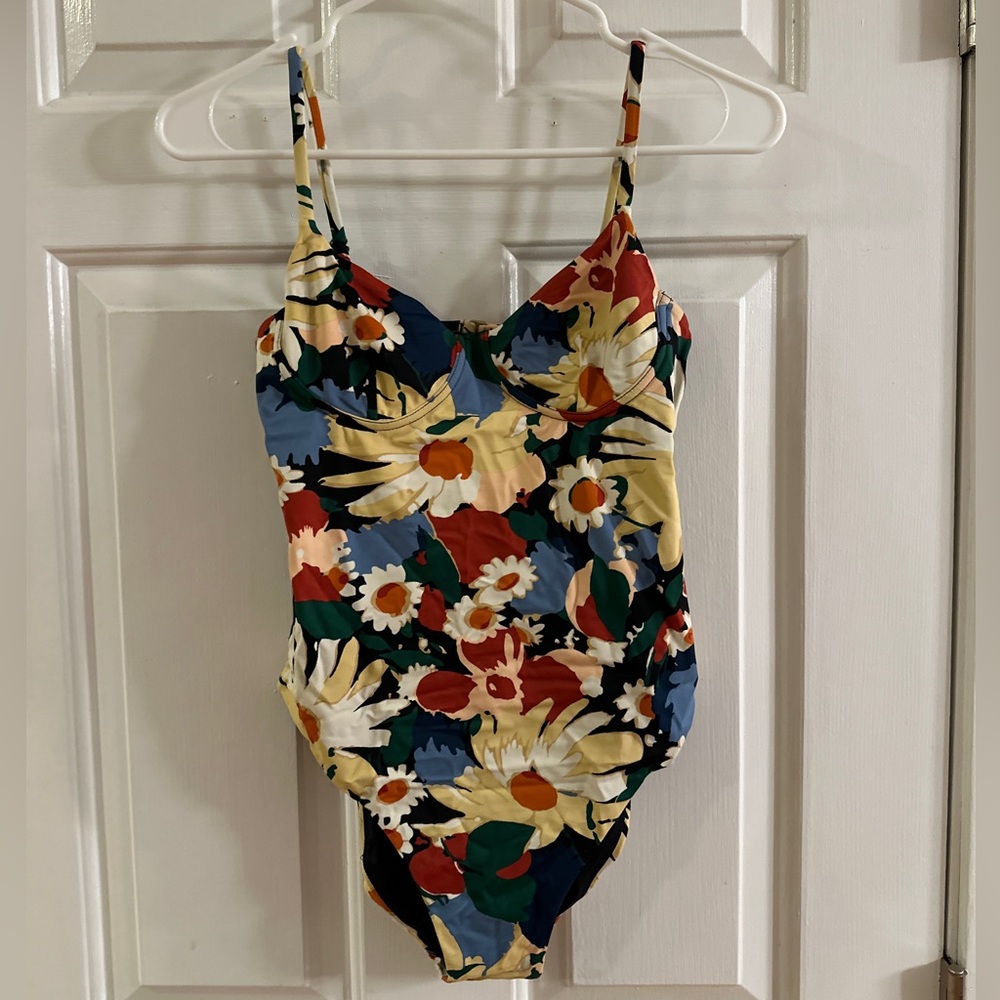 Madewell Floral One Piece Swimsuit - Multicolor NWOT